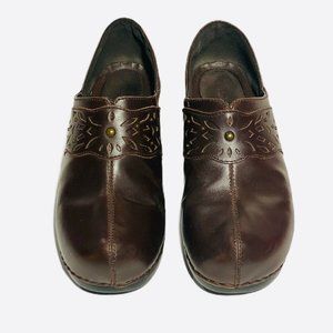 Bjorndal Jillian Womens Brown Leather Slip On Work